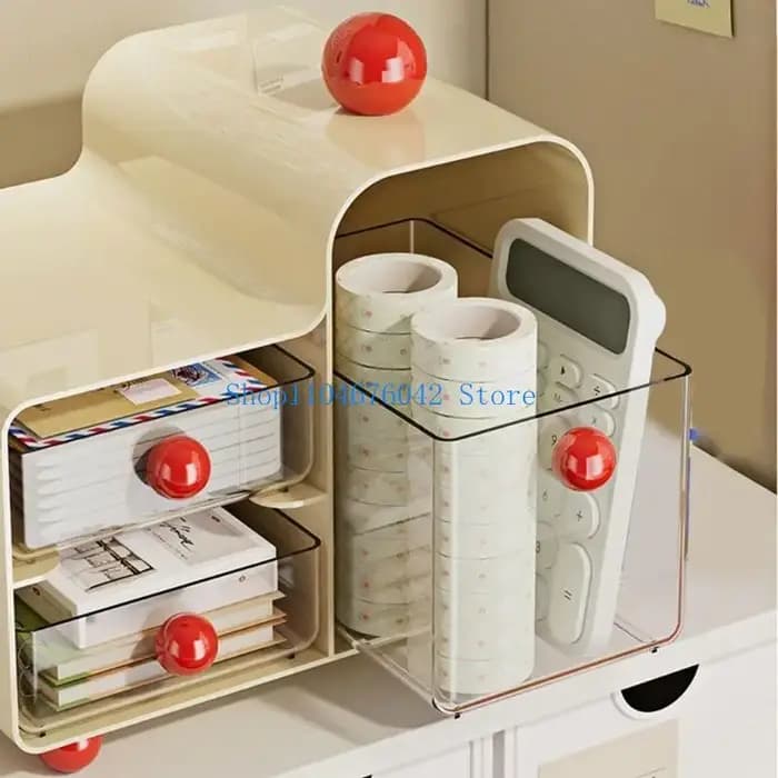 Boîte rangement à tiroir 5asd avec couches transparentes pour comptoirs bureaux cuisine