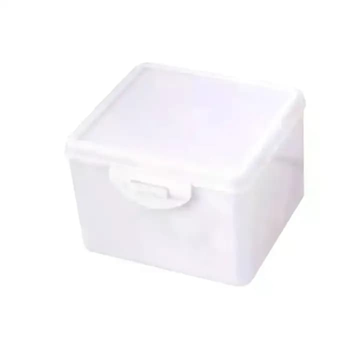 Boîte de rangement de bureau blanche et transparente