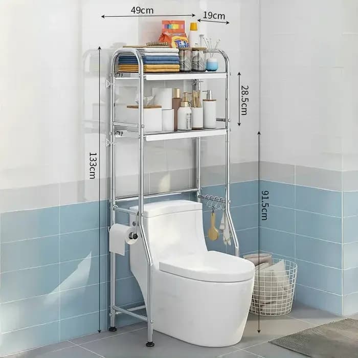 Étagère de rangement pour salle de bain au-dessus des toilettes, support pour machine à laver, étagè