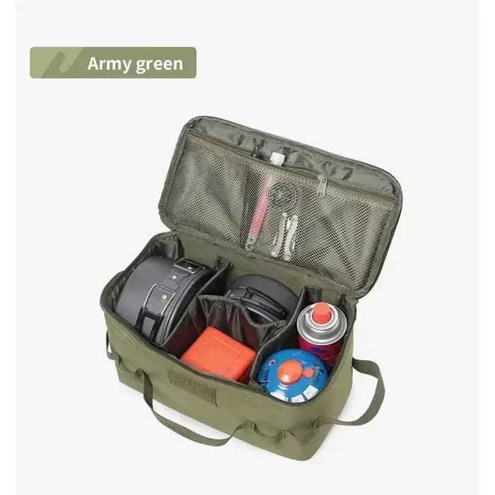 Sac de Rangement Grande Capacité pour Camping en Plein Air – Idéal pour Bouteilles de Gaz, Récipients, Ustensiles de Pique-nique et Piquets de Sol – Organisez Votre Équipement