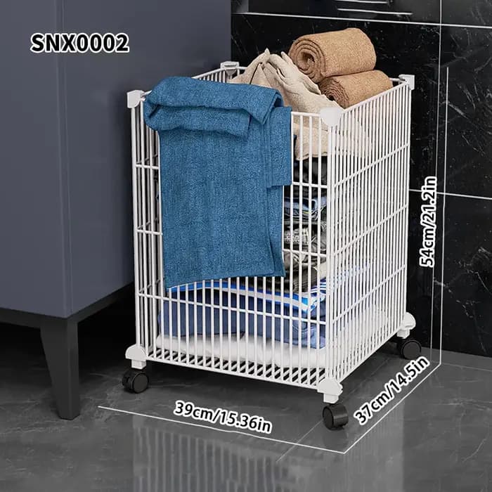 Panier de rangement pour vêtements avec roulettes