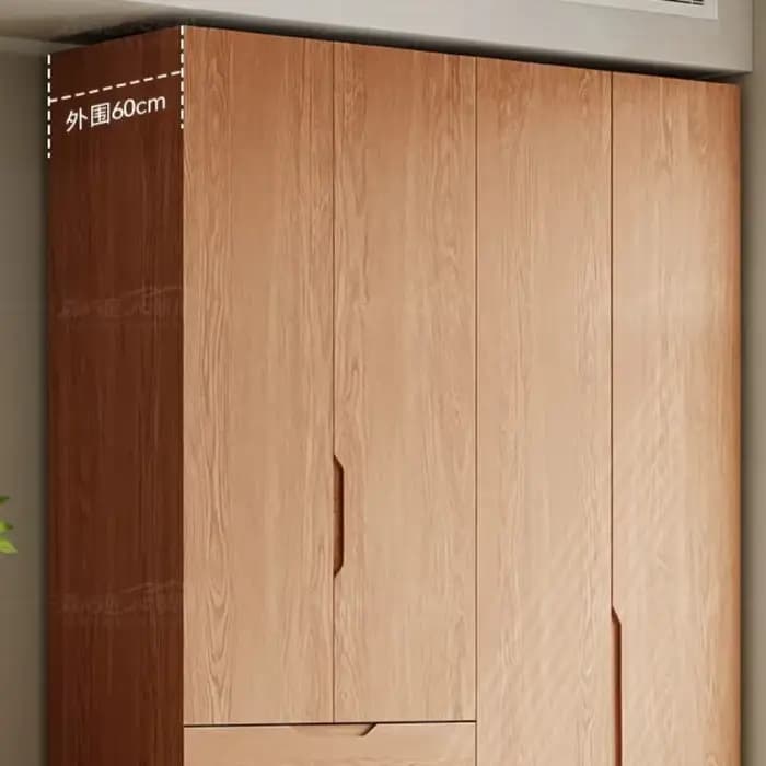 Armoire d'angle avec portes en bois
