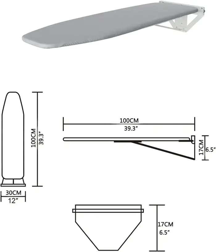 Planche à repasser murale pliable, support compact, maison, appartement, petits espaces