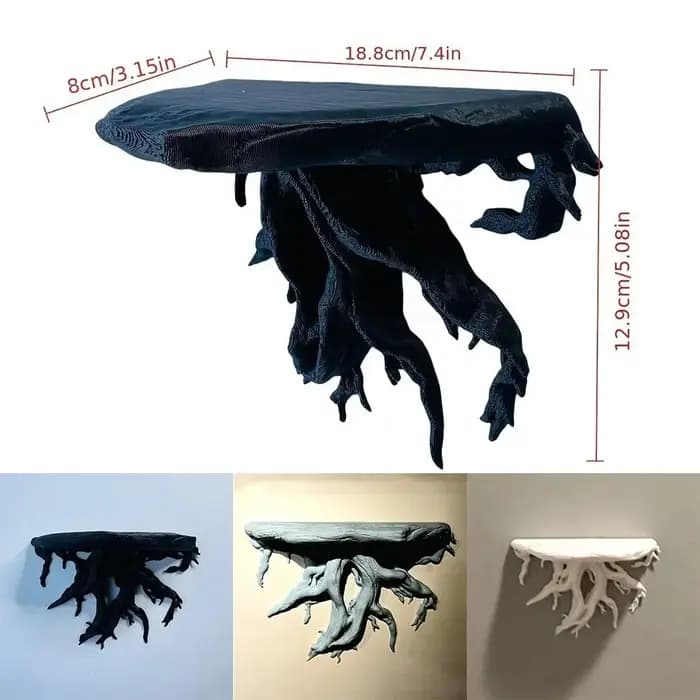 Étagère murale en forme de racine d'arbre imprimée en 3D