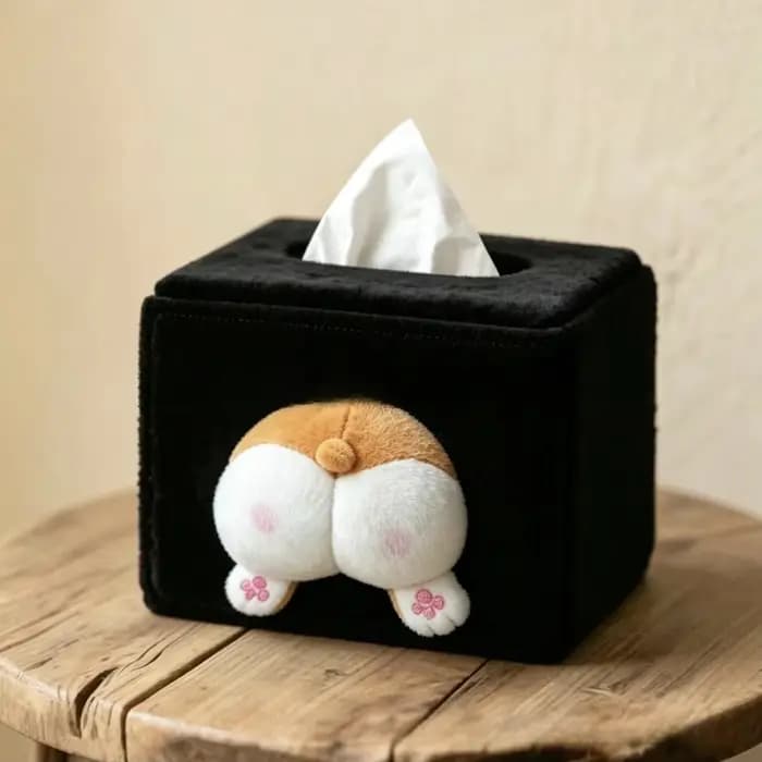 Boîte à mouchoirs en forme de chaton mignon et coquin
