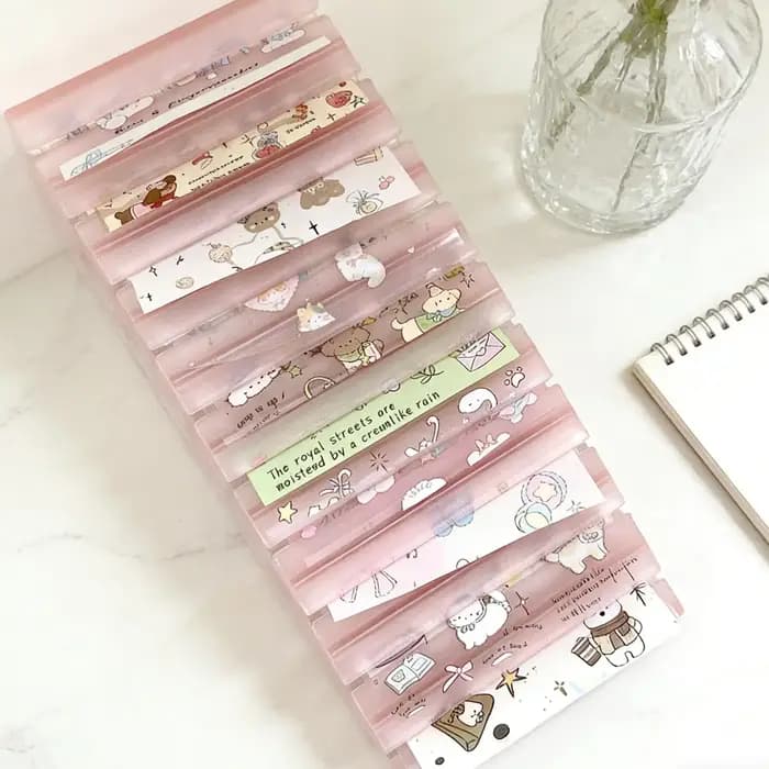 Boîte de rangement pour papier transfert à ongles