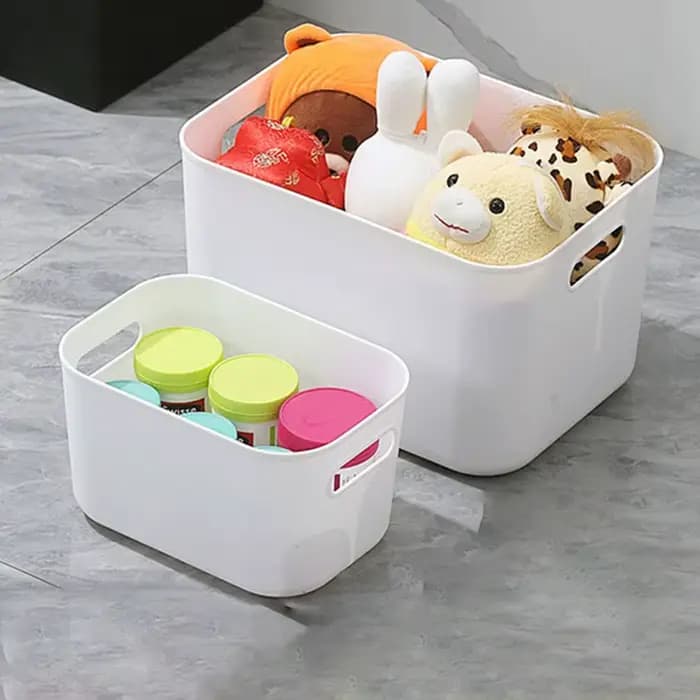 Boîte de rangement empilable avec poignée de couvercle