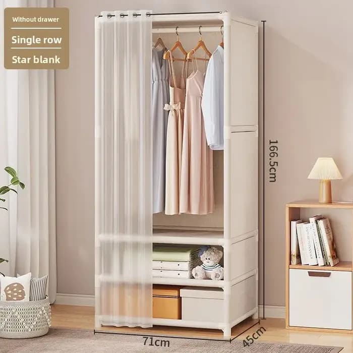 Armoire de chambre à coucher facile à installer, en tissu multicouche, grande capacité de rangement,