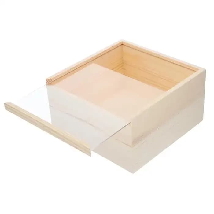 Boîte à bijoux en bois inachevé, étui avec couvercle au trésor, rangement de cadeaux souvenirs, artisanat, ombre vierge, banque décorative