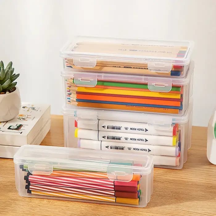 1PC nouvelle boîte à crayons PP matériel Transparent