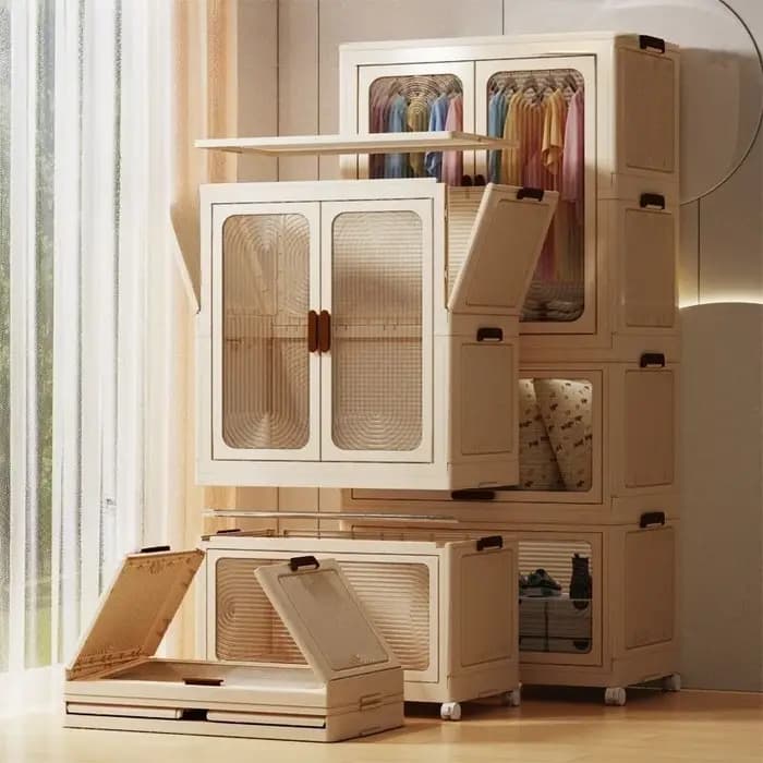 Armoire moderne transparente blanc pliable affichage appartement