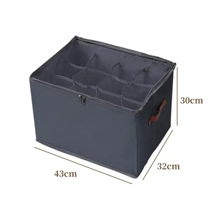 ♥ Boîte de rangement de chaussures pliable en tissu avec compartiments, boîte de rangement anti-pous