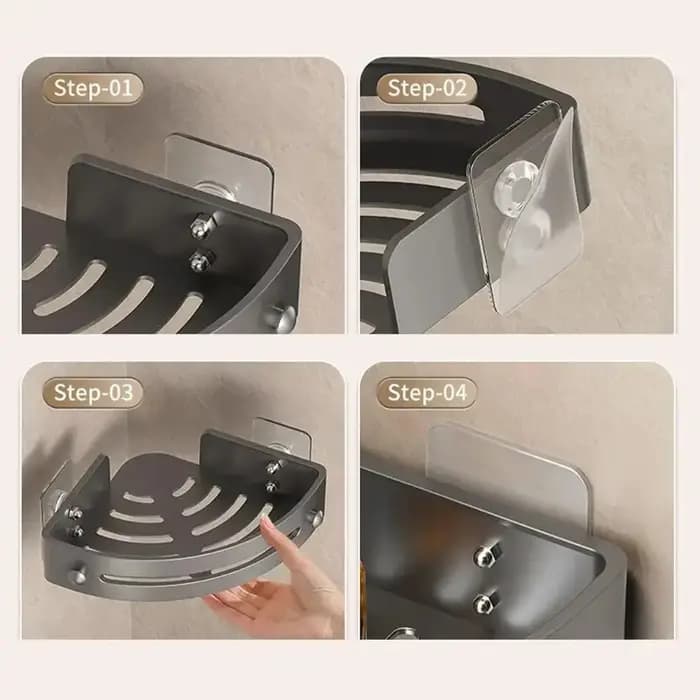 Étagères de salle de bain sans perçage