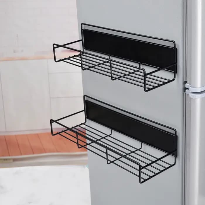 Étagère à épices magnétique T1 pour réfrigérateur, support mural, armoire, cuisine, 2 pièces