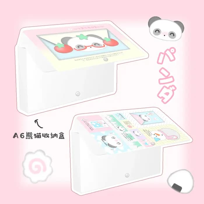 WAKAWAKA Panda conteneur de stockage boîte de rangement mignonne pour Arts bricolage artisanat Album Journal planificateur