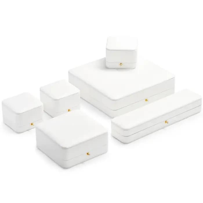 Oirlv-Boîte Blanche en Cuir PU pour Bijoux