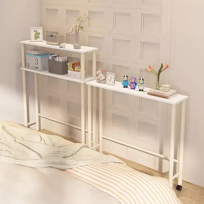 Support de rangement pour espace de chevet étroit, armoire latérale de canapé mince, rangement Compact pour chambre à coucher, organisateur Long d'espace, étagère de chevet compacte