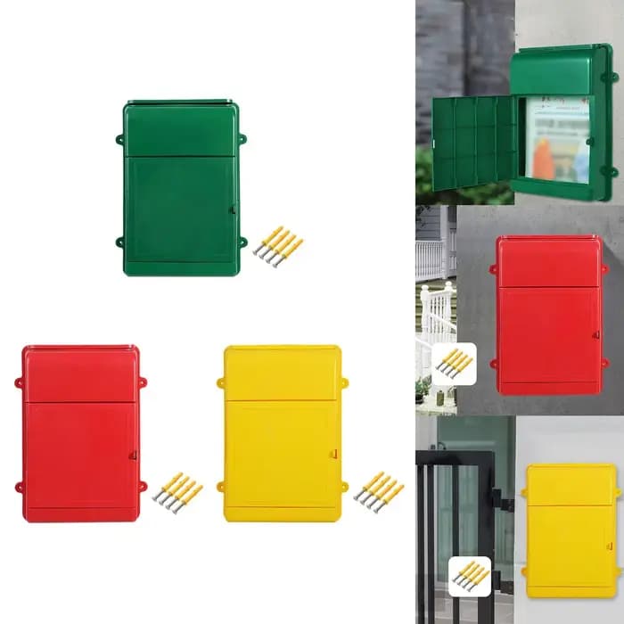 Boîte aux lettres murale suspendue, organisateur de doations multifonctionnel 34.5x26x7cm, léger pour les hôtels et les entreprises