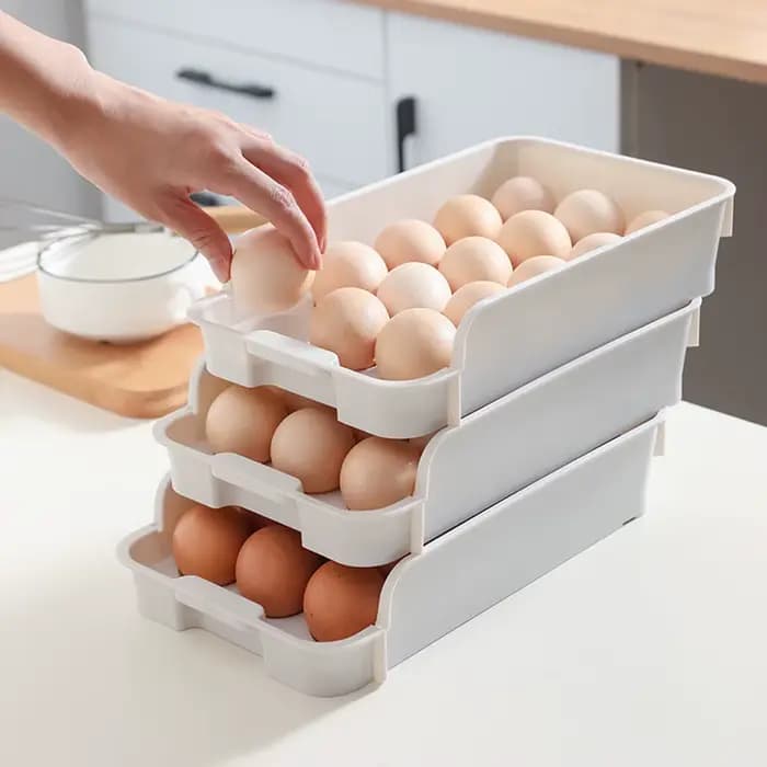 Boîte de Rangement d'emoufs Empilable pour Réfrigérateur