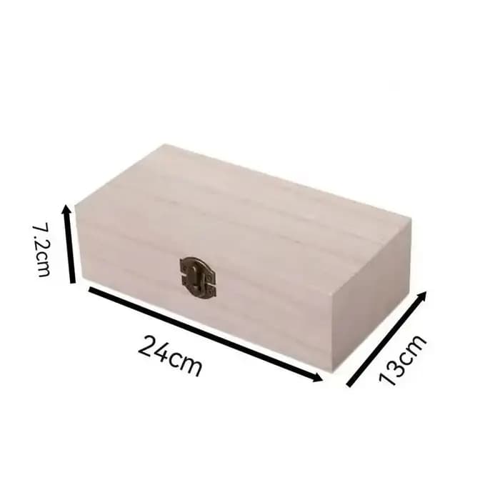 Boîte de rangement rectangulaire en bois vintage