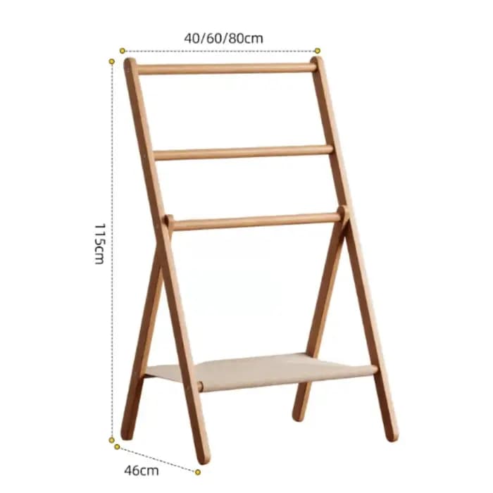 Porte-vêtements mural en bois de luxe de style japonais pour chambre à coucher