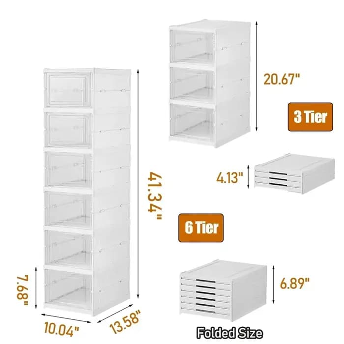 Boîtes de rangement pour chaussures de grande taille