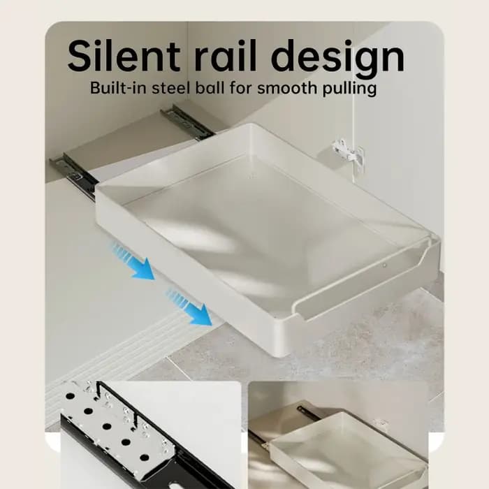 Boîte de rangement de cuisine avec Rail coulissant