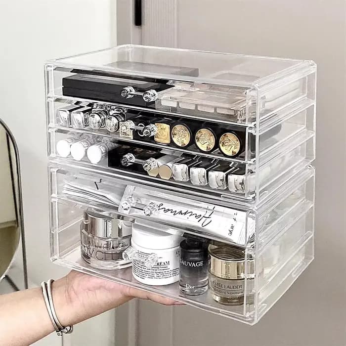 Boîte de rangement cosmétique de style tiroir pour bureau