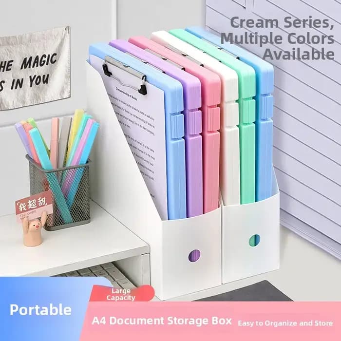 Porte-documents de bureau grande capacité pour papiers A4