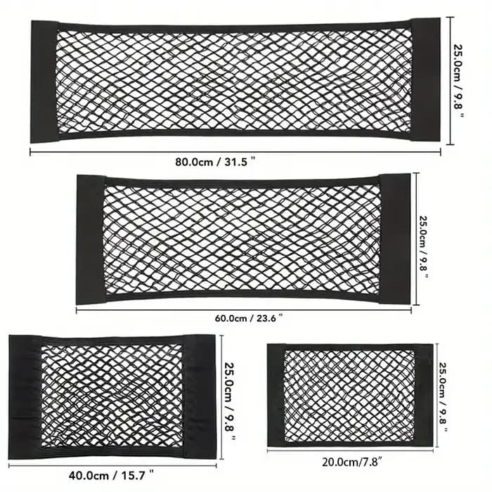 Sac de rangement universel pour voiture Filet de coffre à double maille Sac