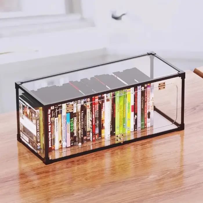 Boîte de rangement en acrylique pour DVD et CD