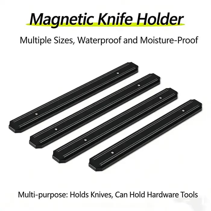 Support mural magnétique en acier inoxydable pour couteaux – Rangement sécurisé puissant pour cuisine et bar