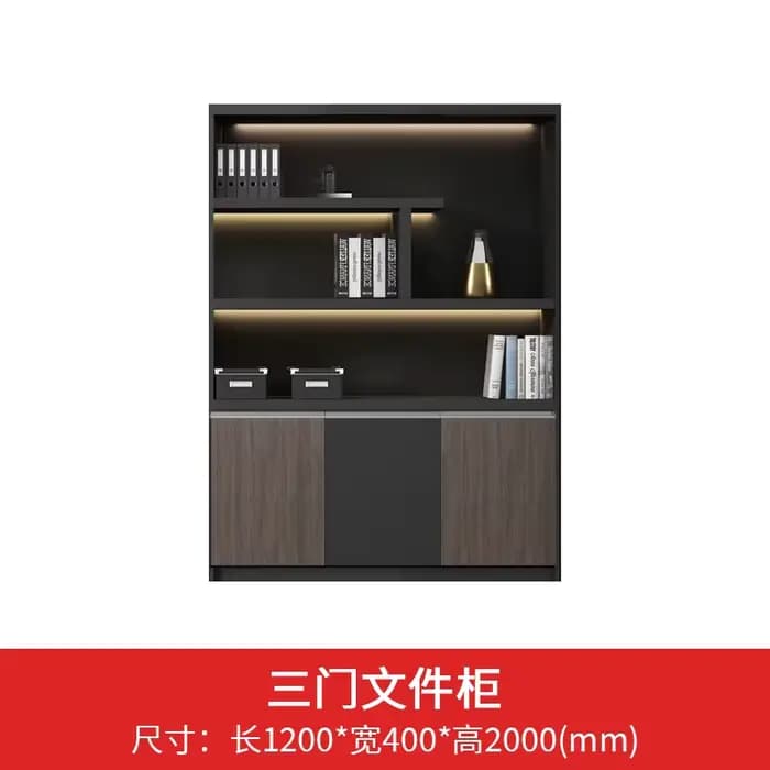 Armoire à fichiers de patron, armoire de rangement de bureau en bois, armoire de fond de bureau mode