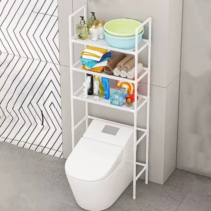 Étagère de rangement pour salle de bain à 3 niveaux
