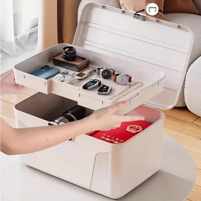 Boîte de rangement verrouillable grande capacité