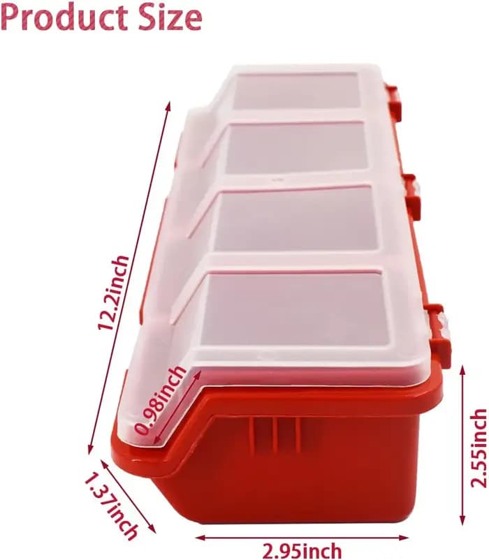 Boîtes de rangement en plastique à compartiments