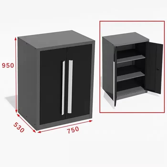 Armoire de rangement d'outils de mécanicien en acier de Garage avec armoires murales