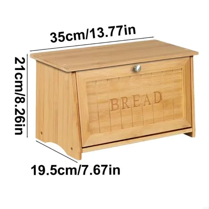 Conteneur stockage pain en bois robuste
