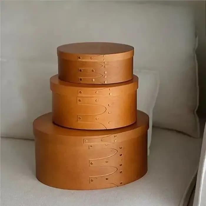 ABKW - Boîte de rangement en bois au design rétro