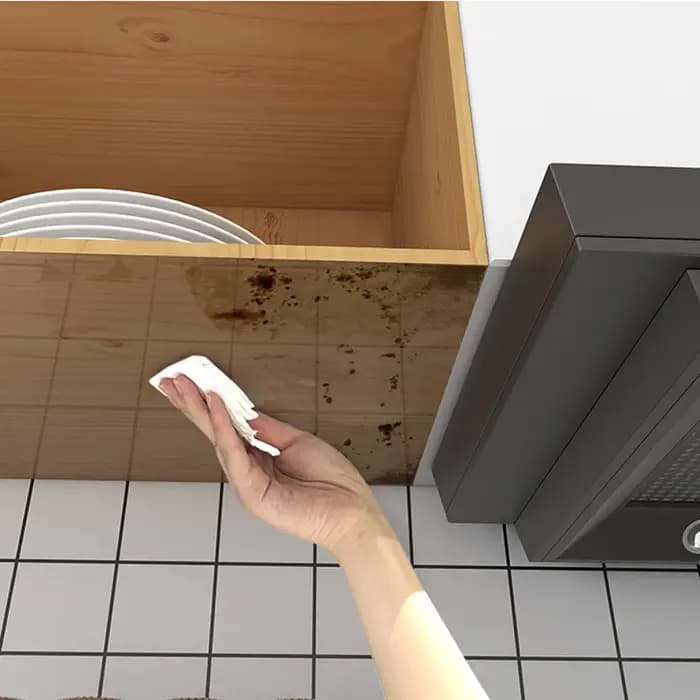 Autocollant Anti-Vapeur pour armoire suspendue de cuisine