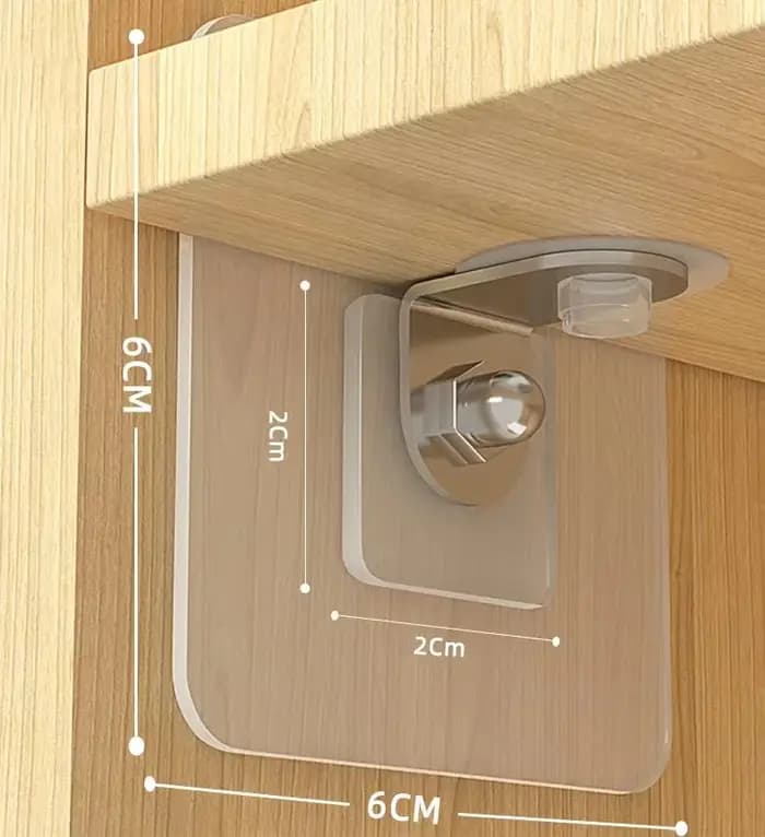 Support d'étagère adhésif en acier inoxydable, 4 pièces, Clips solides partiqués pour armoire de cui