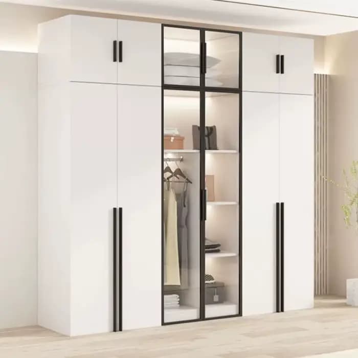 Femmes étagère armoire concepteur de luxe King Size en bois moderne