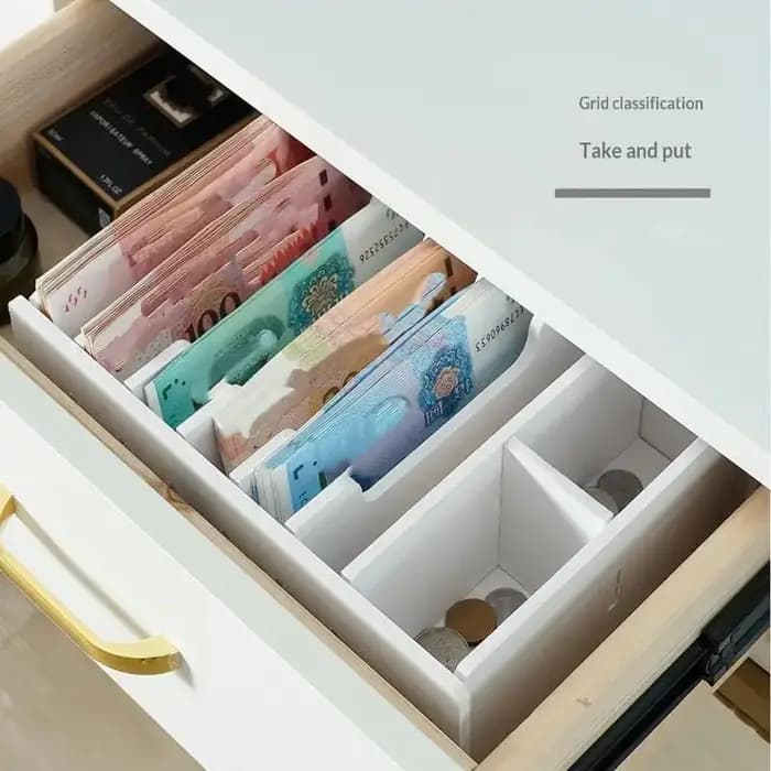 Boîte de rangement de bureau en PVC à 6/8 compartiments