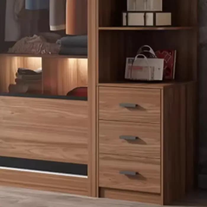 Armoire nordique portes d'armoire coulissantes chambre placards ouverts armoires
