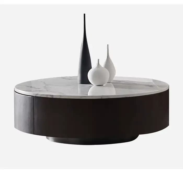 Table à thé ronde en marbre, meuble TV, rangement pour la maison, salon, minimaliste moderne, luxe d