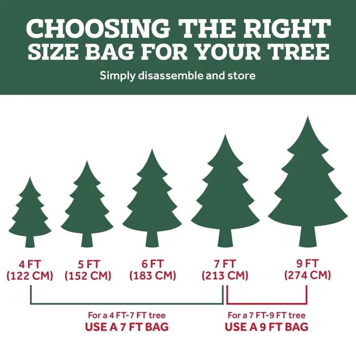 Sac de rangement pour arbre de Noël de grande capacité | Imperméable et anti-poussière