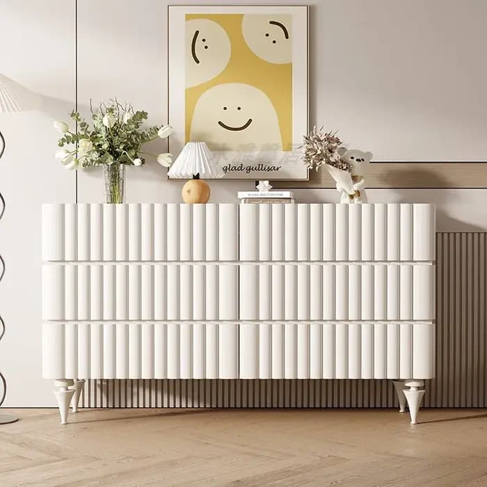 Vitrine sur pied vert crème pour filles