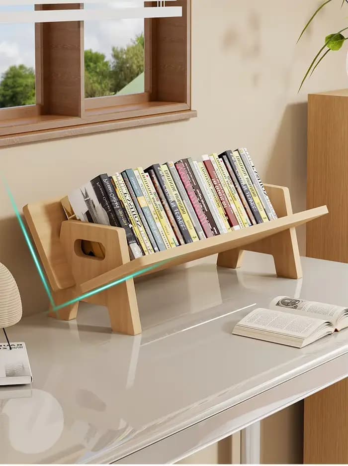 Bibliothèque de bureau en bois