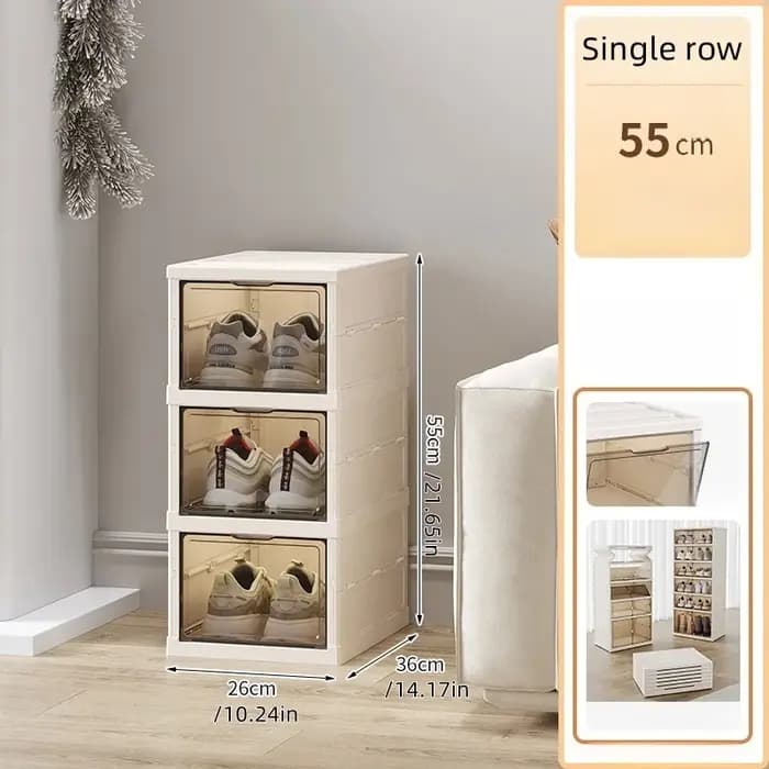 Boîte à chaussures pliable, une pièce | Interrupteur magnétique, multi-styles et tailles | Utilisati