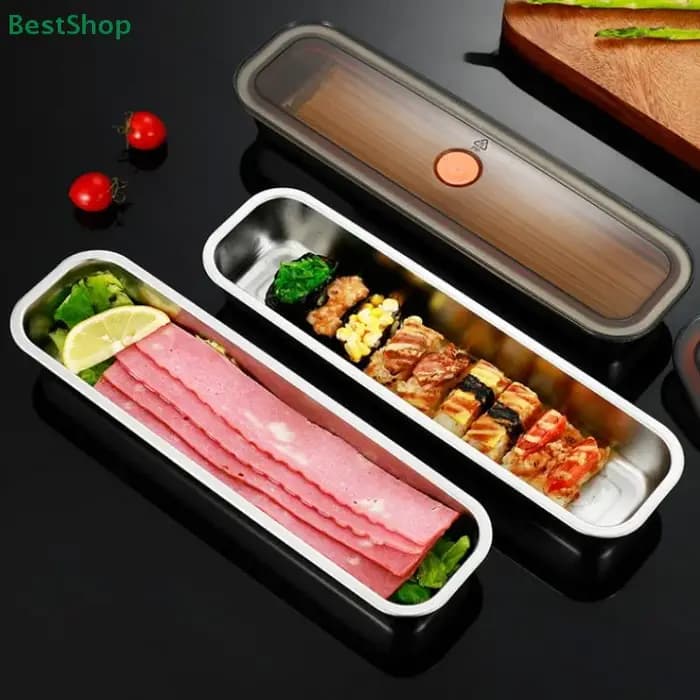 ★ ★ ★ Boîte à légumes longue en acier inoxydable